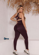Conjunto Fitness Açaí com Tiras nas Costas