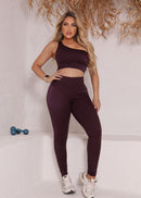 Conjunto Fitness Açaí com Tiras nas Costas